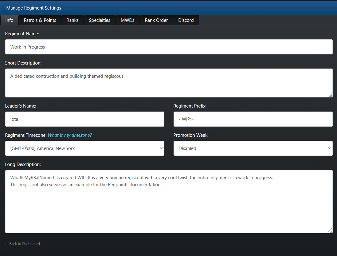 WhatIsMyRealName has created WIP dashboard